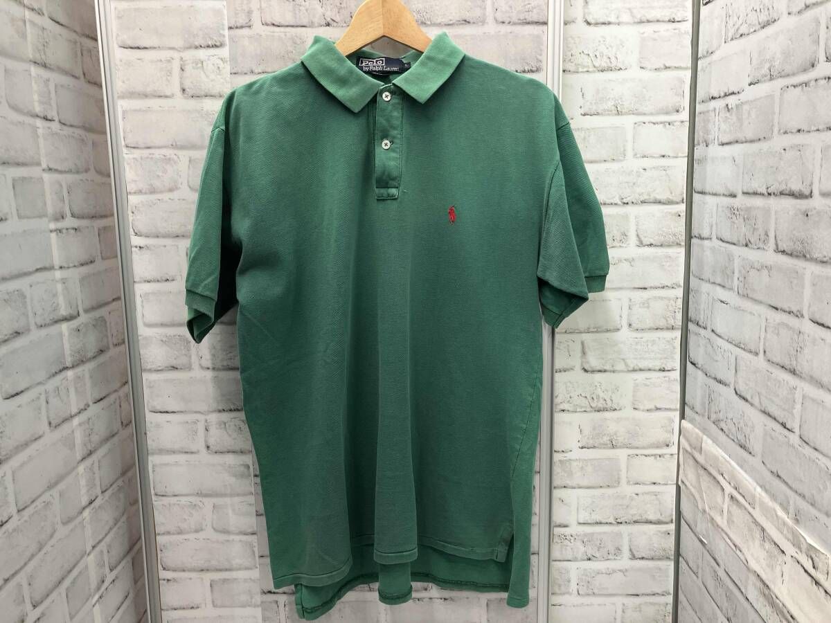 Polo by Ralph Lauren/古着/90s/半袖ポロシャツ/グリーン/USA製/ラルフローレン/コットン