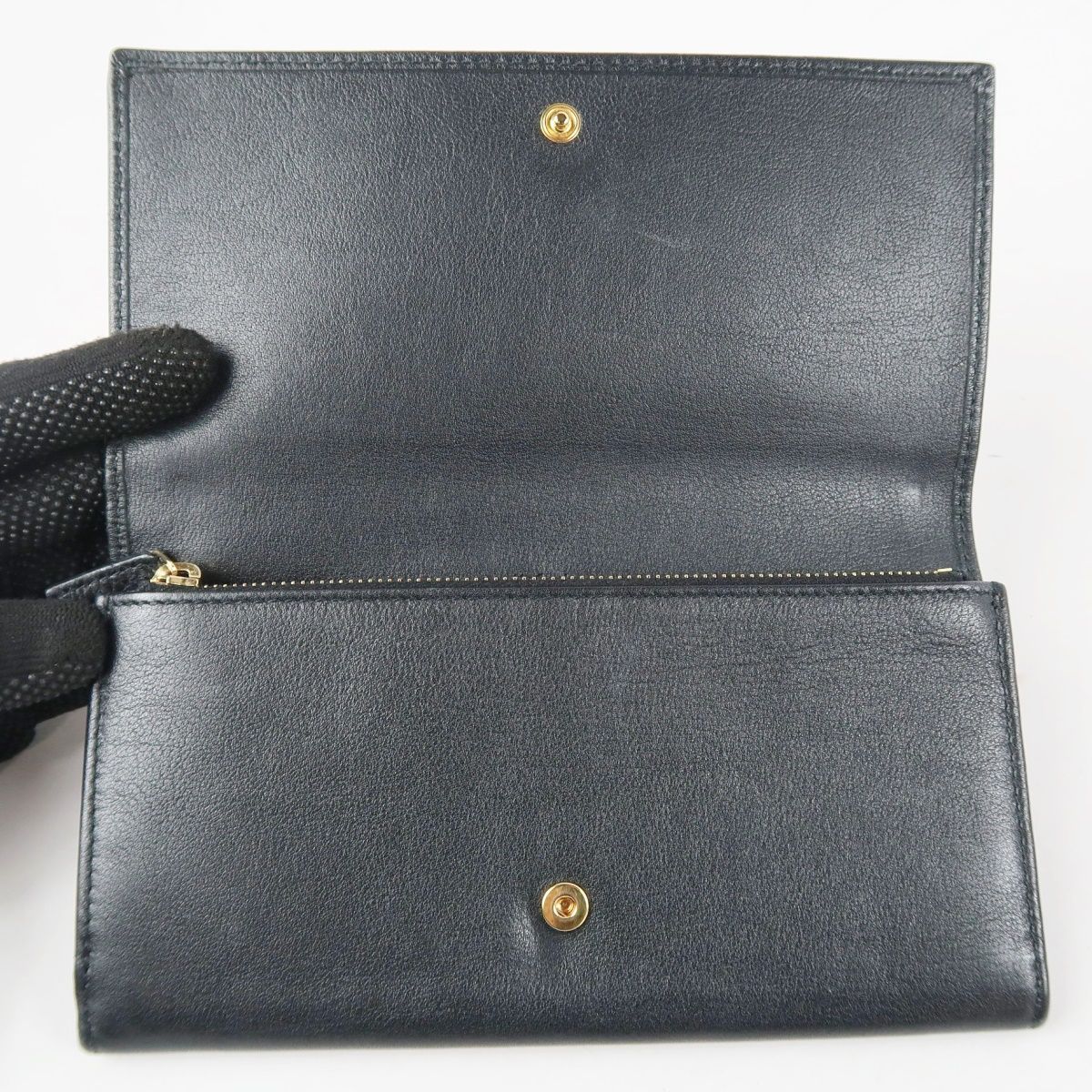 美品】YVES SAINT LAURENT YSL イヴサンローラン イタリア製 二つ折り 