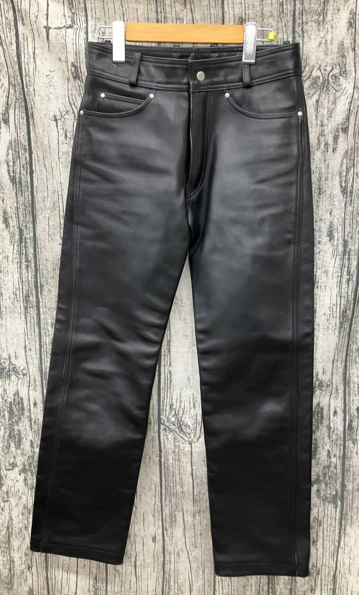 HARLEY DAVIDSON レザーパンツ ボトム 牛革 ブラック 29インチ