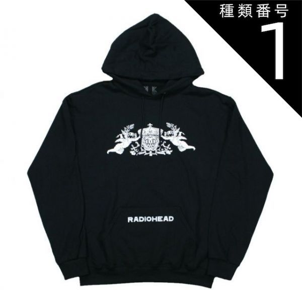 種類1：Small Radiohead / Bearhead Crest Hoodie (Black) - レディオヘッド フード パーカ