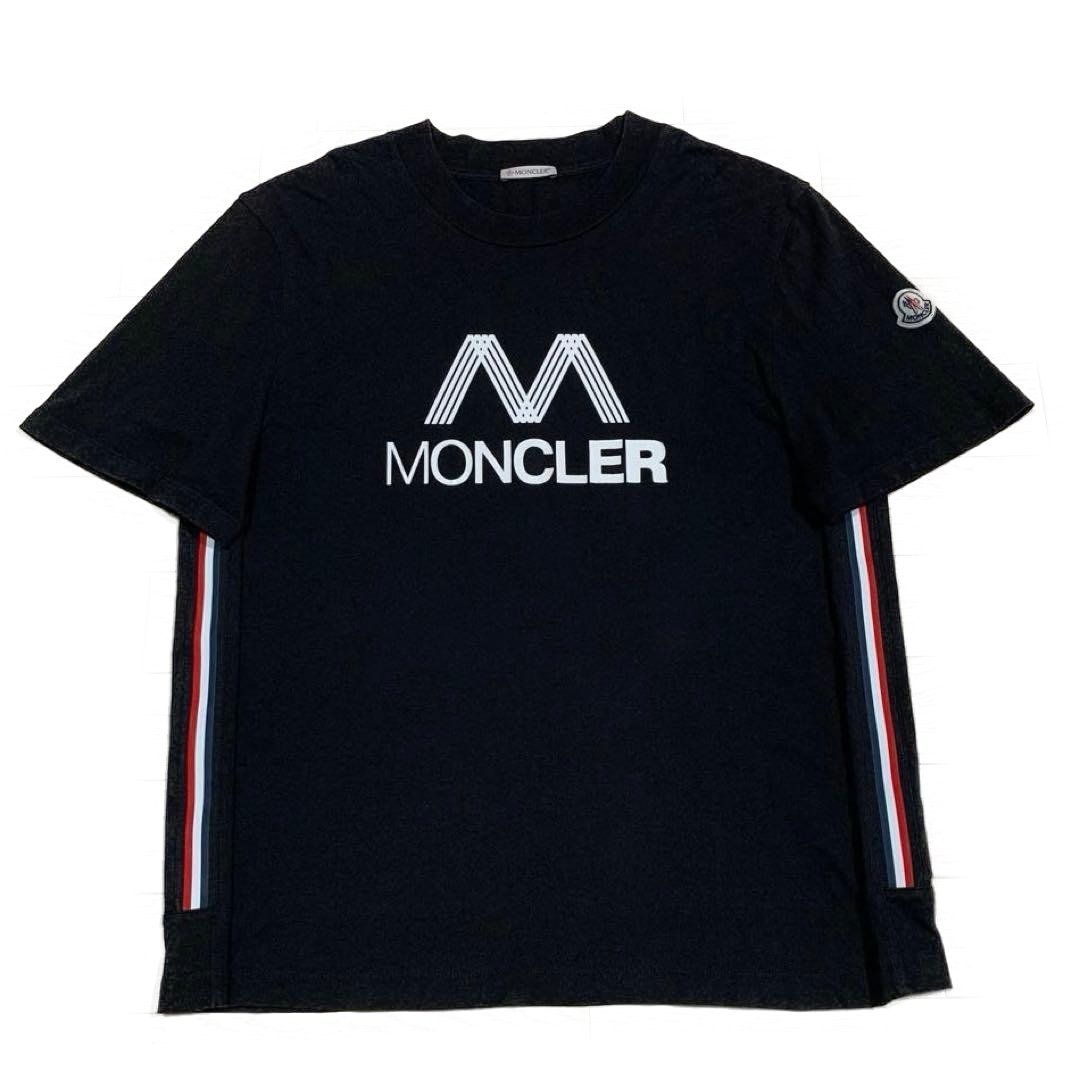 モンクレール　プリント　Tシャツ　ブラック　L 国内正規品 5S575