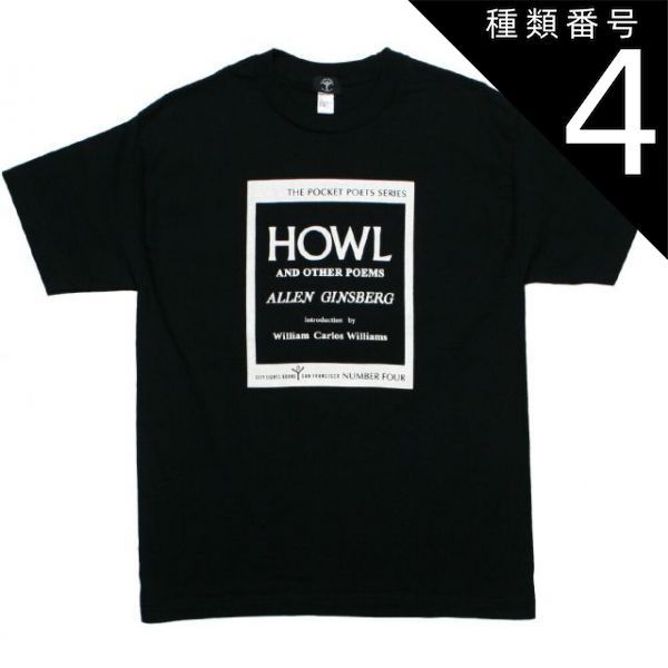 種類4：X-Large [City Lights Bookstore] Allen Ginsberg / Howl and Other Poems Tee 6 (Black) - シティ・ライツ・ブックストア アレン・ギンズバーグ Tシャツ