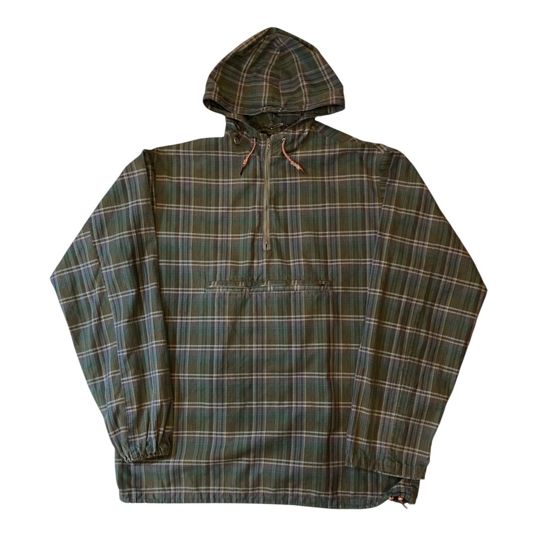 70s hood check anorak / 70年代製 チェック フード アノラック　【F508】