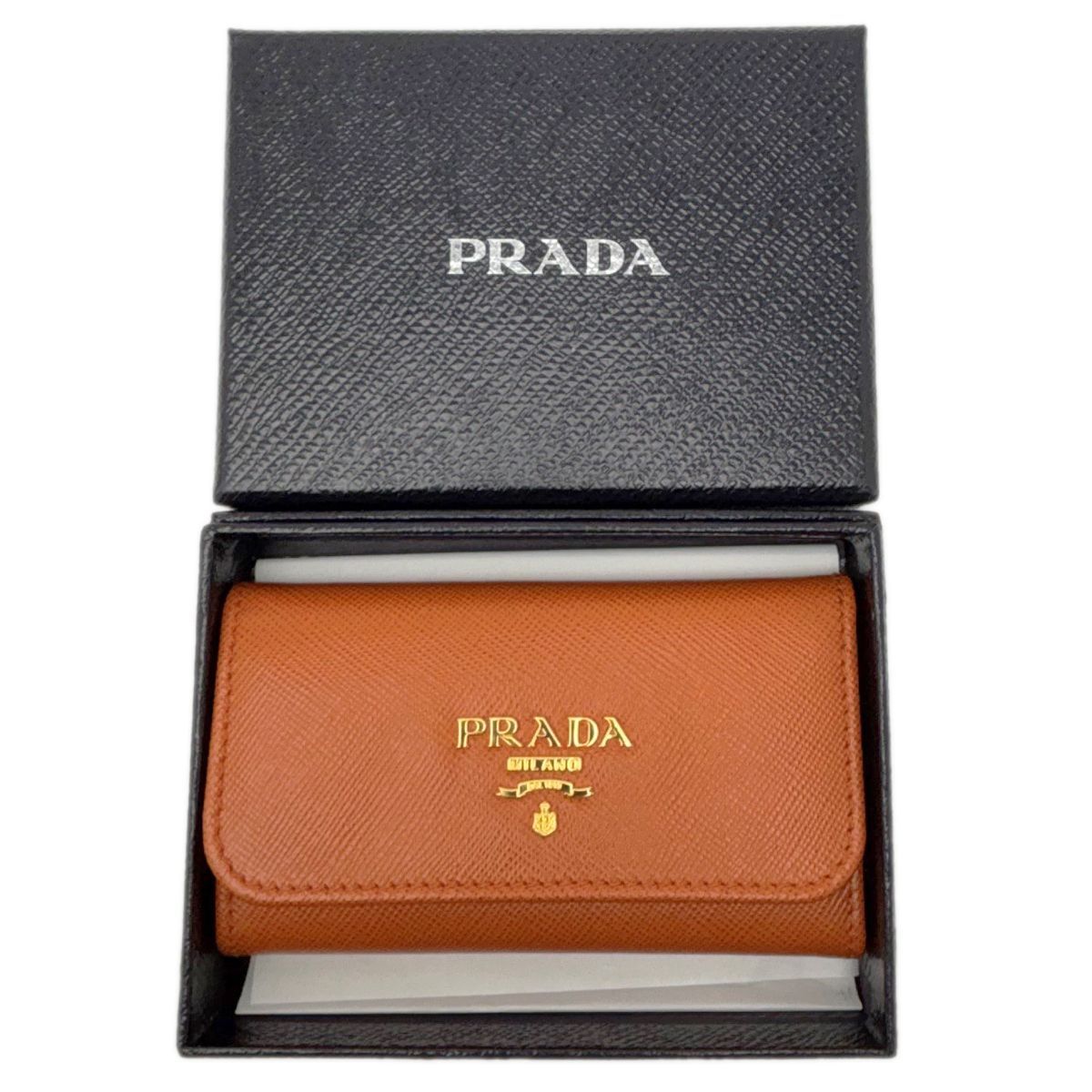 【中古】 プラダ PRADA キーケース 6連 サフィアーノ レザー パパイア オレンジ ゴールド 1M0222 メンズ レディース 男女兼用 21,754円