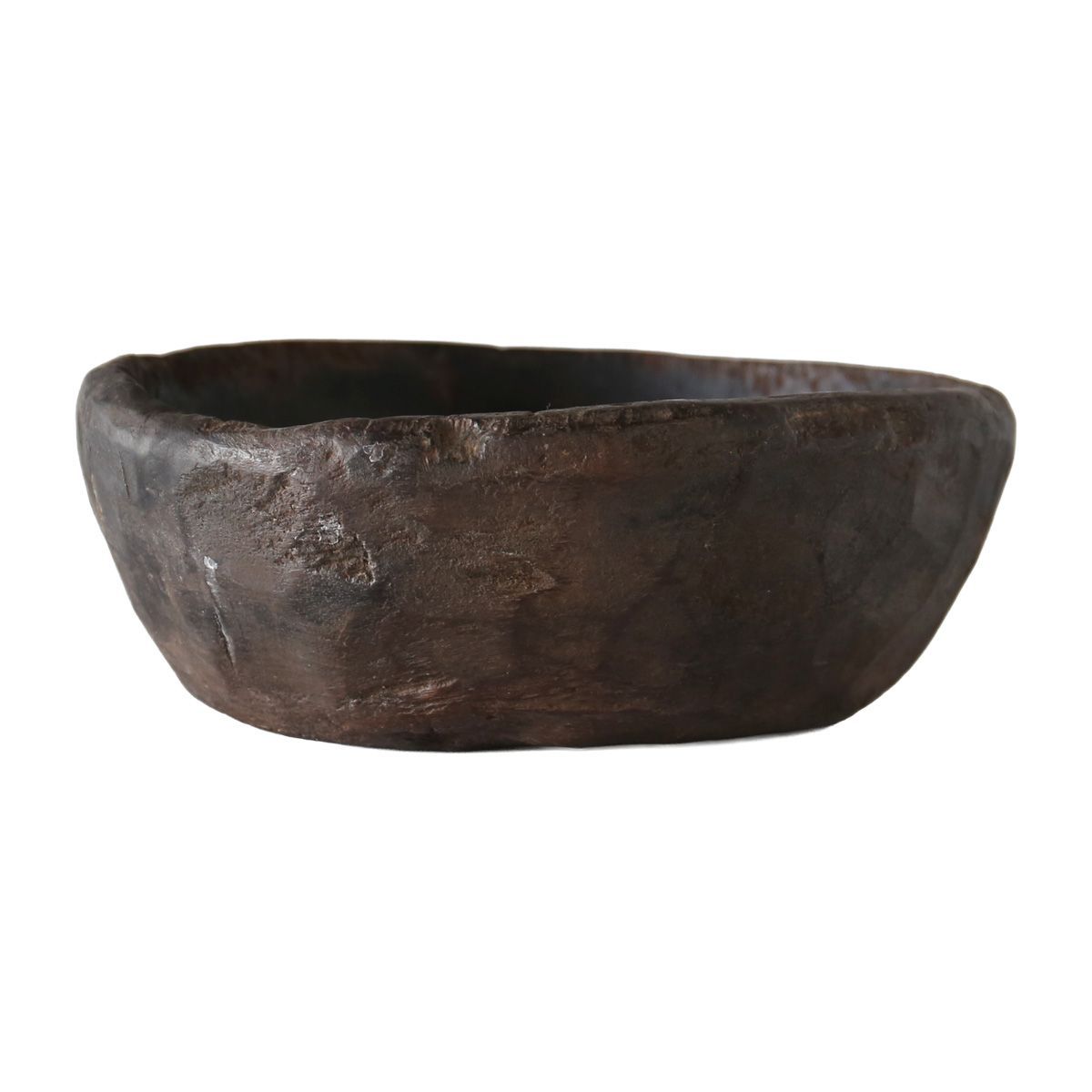 ヴィンテージ ボウル 小物入れ アクセサリートレイ プリミティブ primitive 木製 インテリア 一点もの 店舗什器 アンティーク ビンテージ インテリア 雑貨 シャビーシック ブラウン 古道具