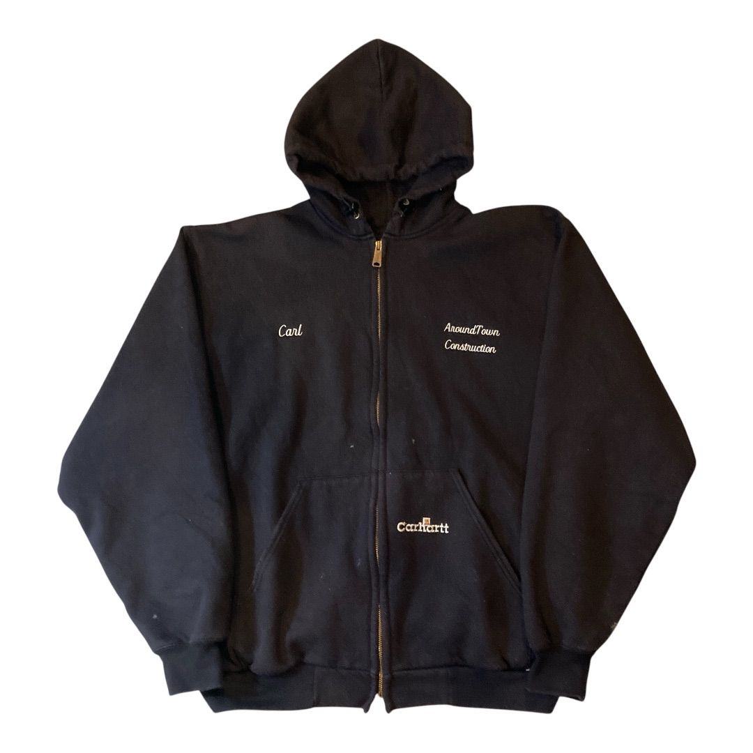 carhartt sweat active jacket with thermal / カーハート スウェットアクティブジャケット 裏サーマル 企業系 ブラックフェード　【F509】