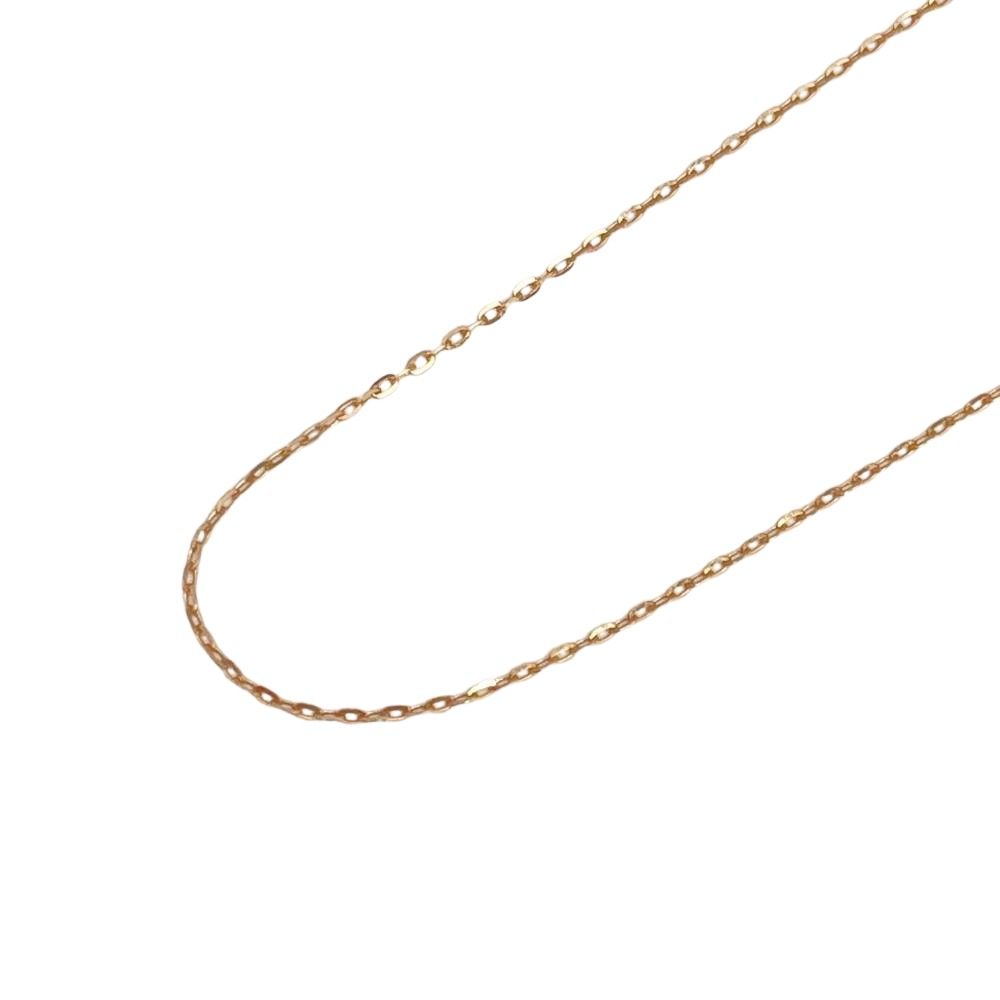 エテ ete チェーン ネックレス ダイヤモンド 0.1ct K18PG 1.0g【中古】
