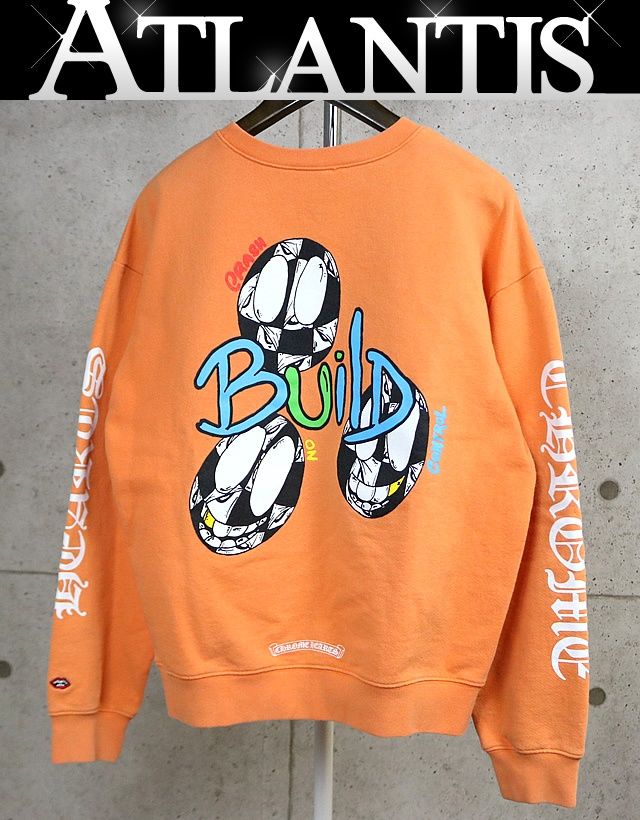 CHROME HEARTS 銀座店 クロムハーツ PPO MATTY BOY LINK BUILD クルーネック スウェット 長袖 メンズ size:L オレンジ 103477