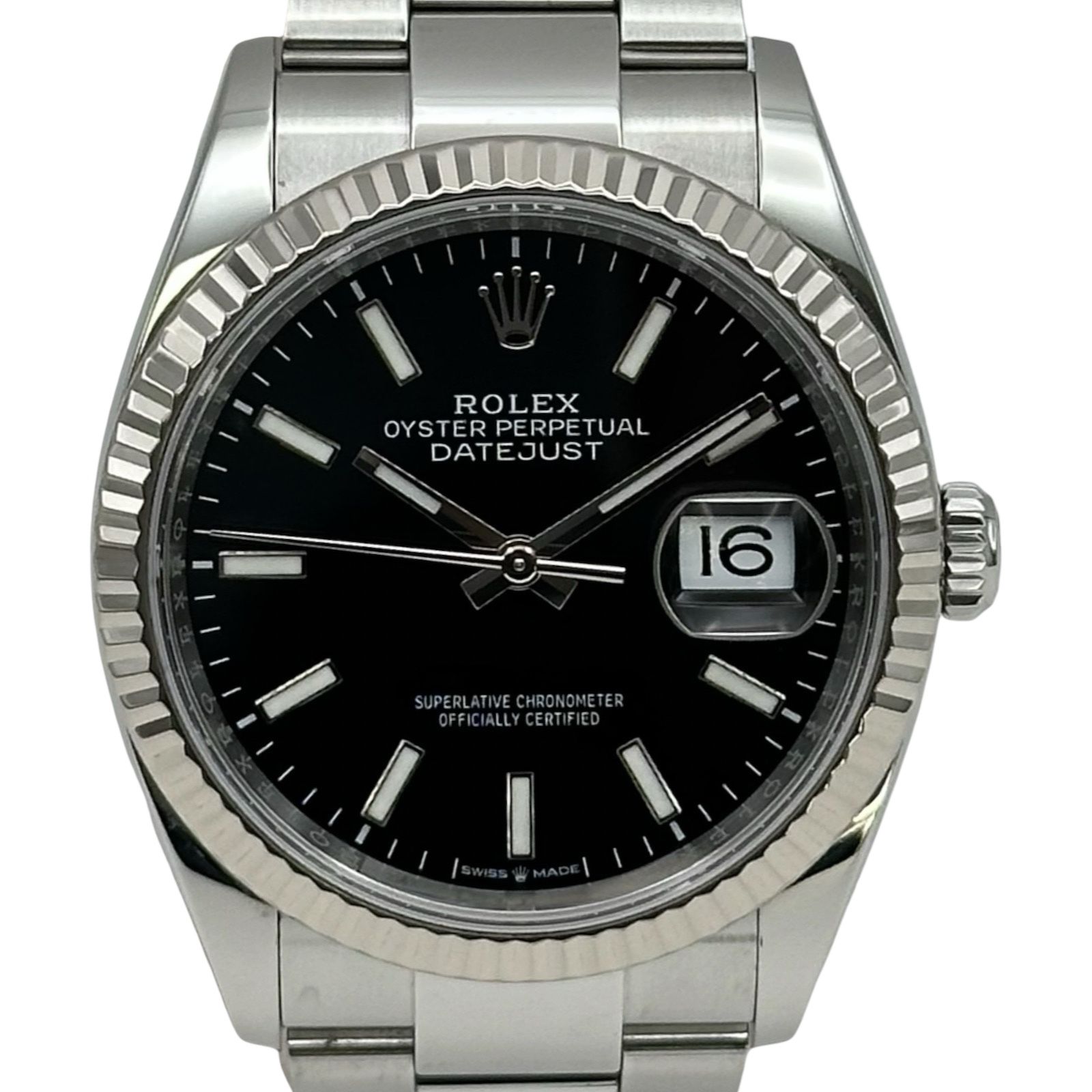 ロレックス ROLEX デイトジャスト 36 126234 ブラック ホワイトゴールド/ステンレススチール 自動巻き メンズ 腕時計