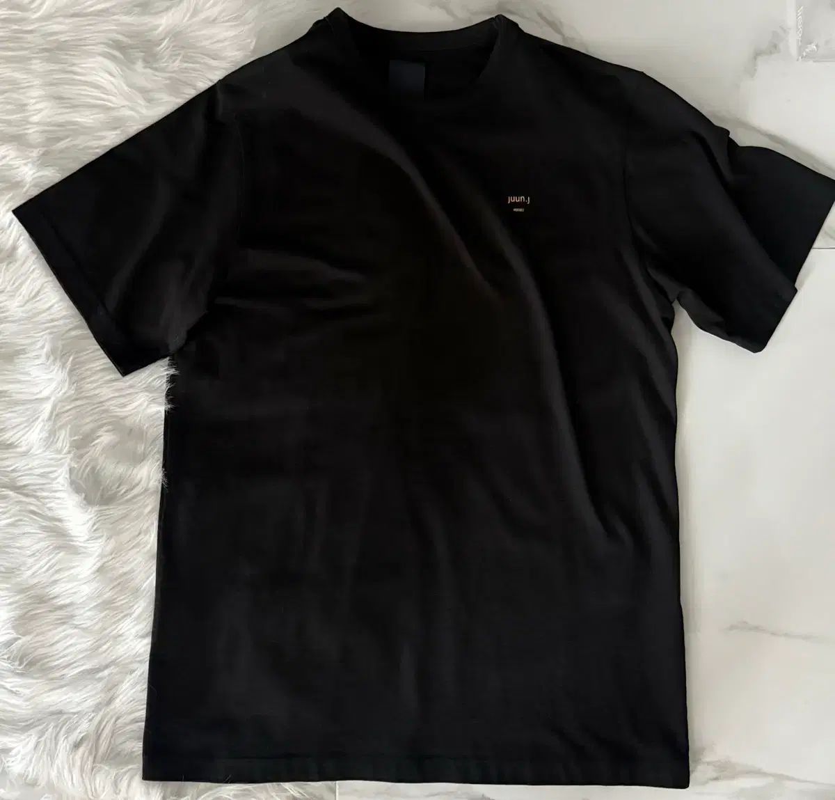 Juun.J ブラック グラフィック 半袖Tシャツ 44