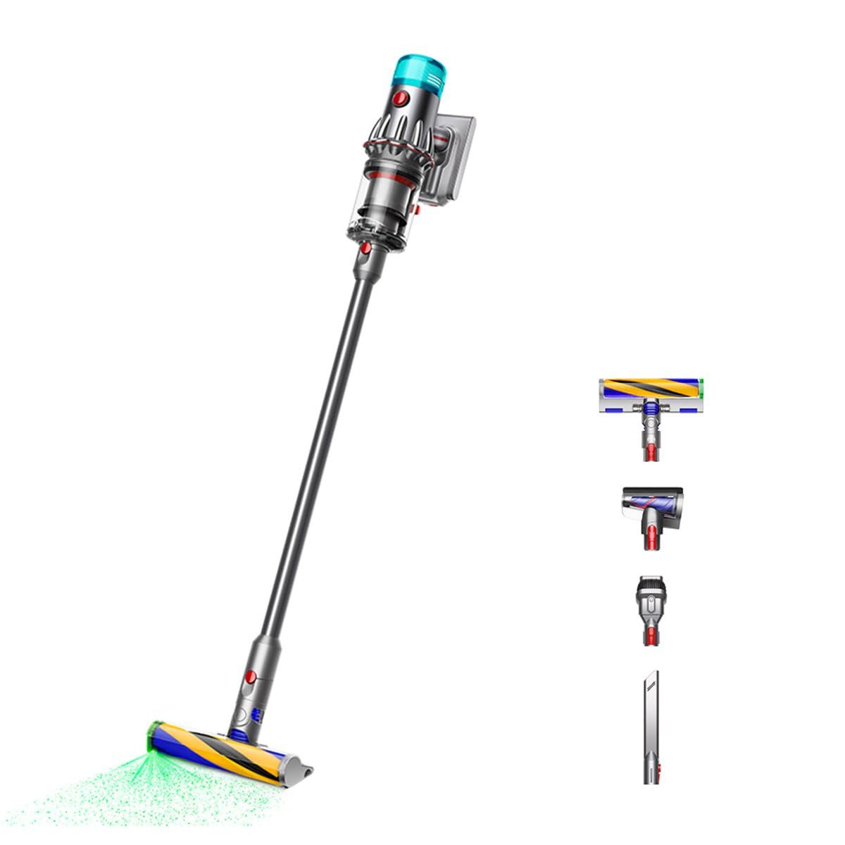 Dyson(ダイソン) コードレス掃除機 Dyson V12 Detect Slim Fluffy スティック ハンディクリーナー サイクロン (SV46 FF) 【光らせて [NICKEL/IRON/NICKEL （ニッケル/アイアン/ニッケル)] [特大]