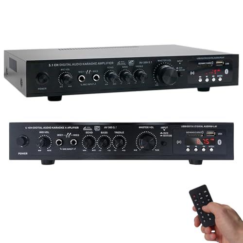 Topsky パワーアンプ オーディオサウンドアンプ マイクUSB アンプ Bluetooth HIFI デジタル アンプ 最大出力300W オーディオ AV-369BT RCサポート 車載 家庭用 USB パーティー用 忘年会 新年会 結婚 1ca3ebe7