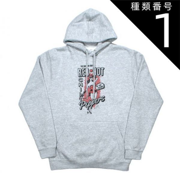種類1：Small Red Hot Chili Peppers / In The Flesh!! Hoodie (Heather Grey) - レッド・ホット・チリ・ペッパーズ フード パーカ