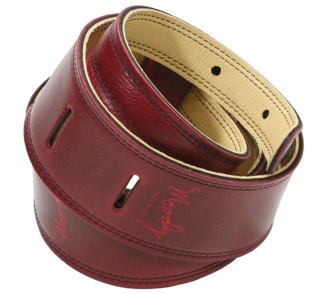 [Moody Leather] Leather Backed Guitar Strap [Standard / 2.5