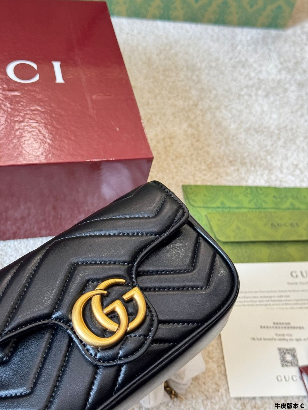 【今日特価】Gucci GG Marmont Heart Embroidery Bag・グッチ GG マーモント ハート刺繍 バッグ-WTO輸入