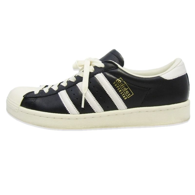 美品 adidas アディダス 26.5cm SUPERSTAR VINTAGE JQ3255 スーパースター ヴィンテージ レザーライニング CORE BLACK 18002134