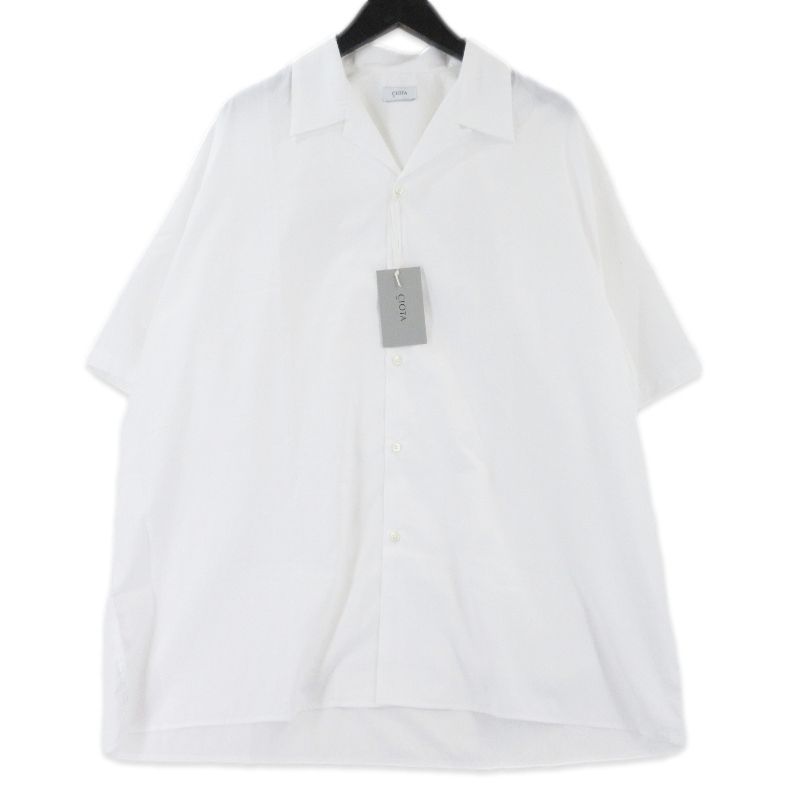 美品 CIOTA シオタ オープンカラーシャツ SHLM-112-CR 半袖シャツ Open Collar Short Sleeve Shirt ホワイト 白 6 99001056