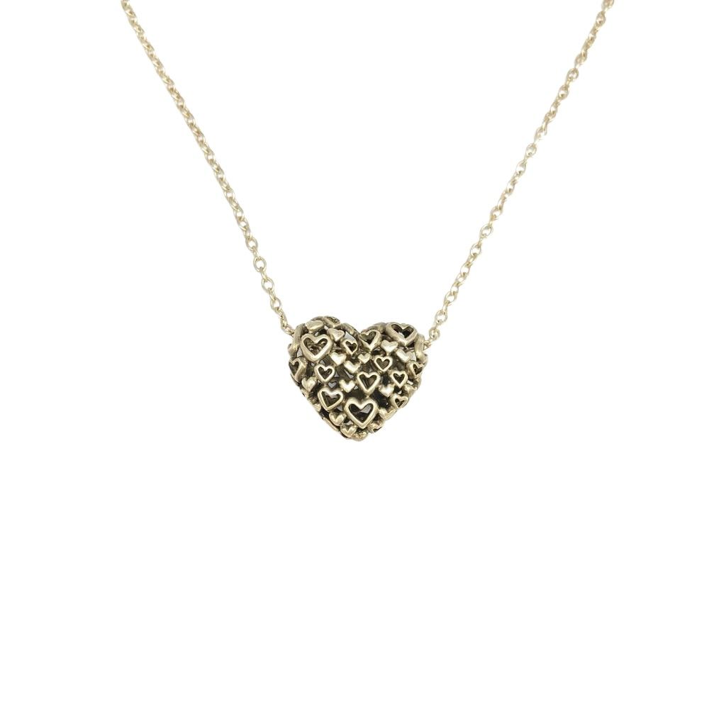 ジョージジェンセン Georg Jensen ハートバイハート ネックレス SV925 11.4g シルバー レディース【中古】