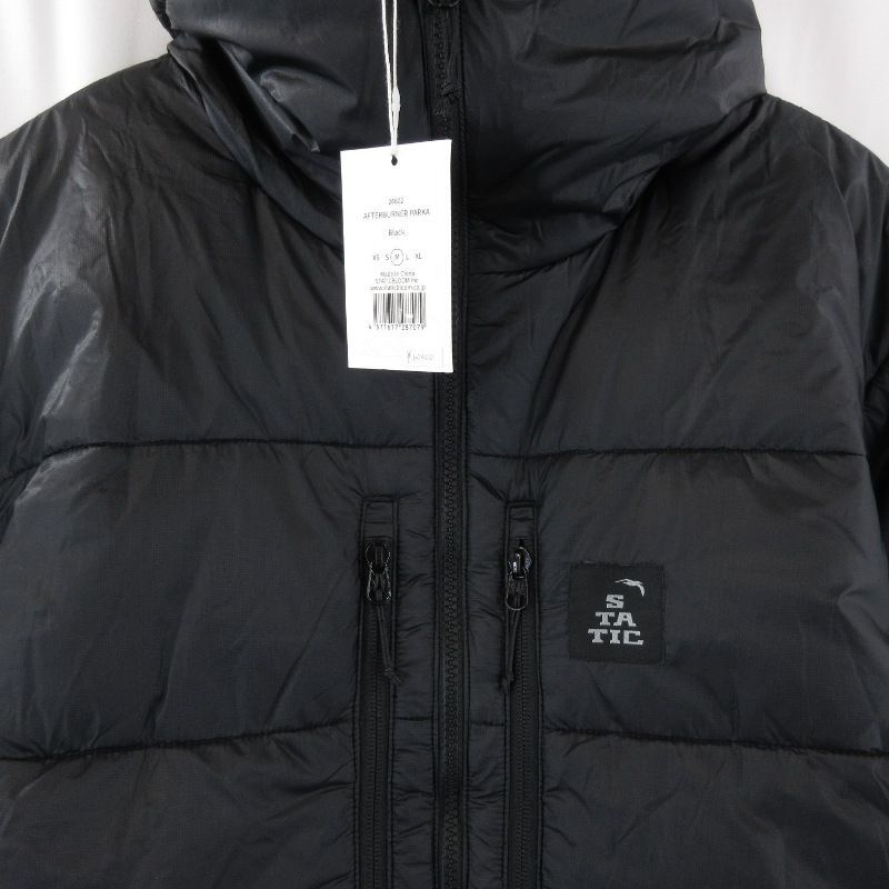 未使用 STATIC スタティック AfterBurner Parka 24602 アフターバーナーパーカー 化繊ダウン 中綿ジャケット ブラック 黒 M 71015966 未使用 STATIC スタティック AfterBurner Parka 24602