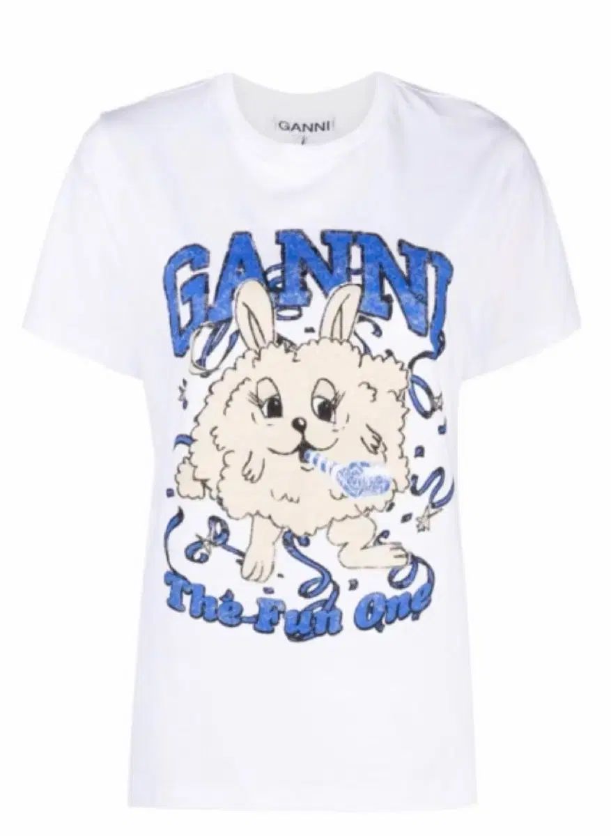 GANNI うさぎ 半袖 Tシャツ 白 NewJeans ダニエル S