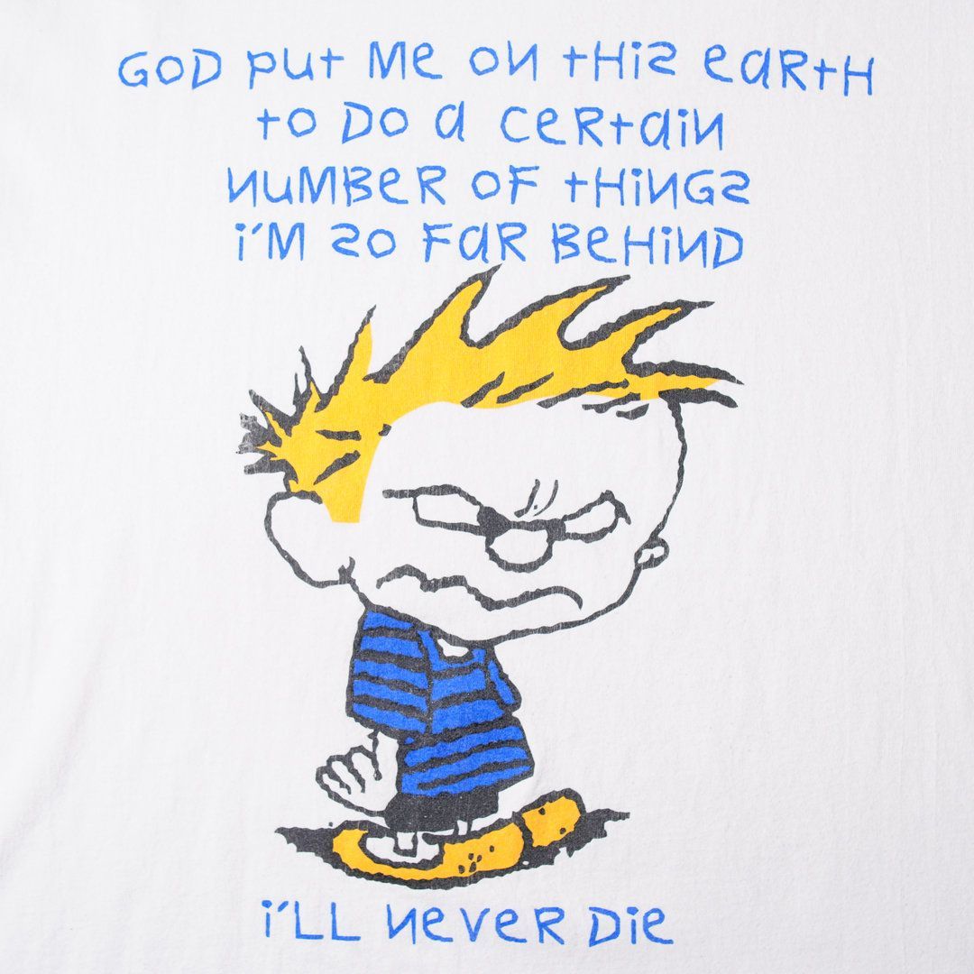美品 90s USA製 カルビンとホッブス Calvin and Hobbes Tシャツ XL 