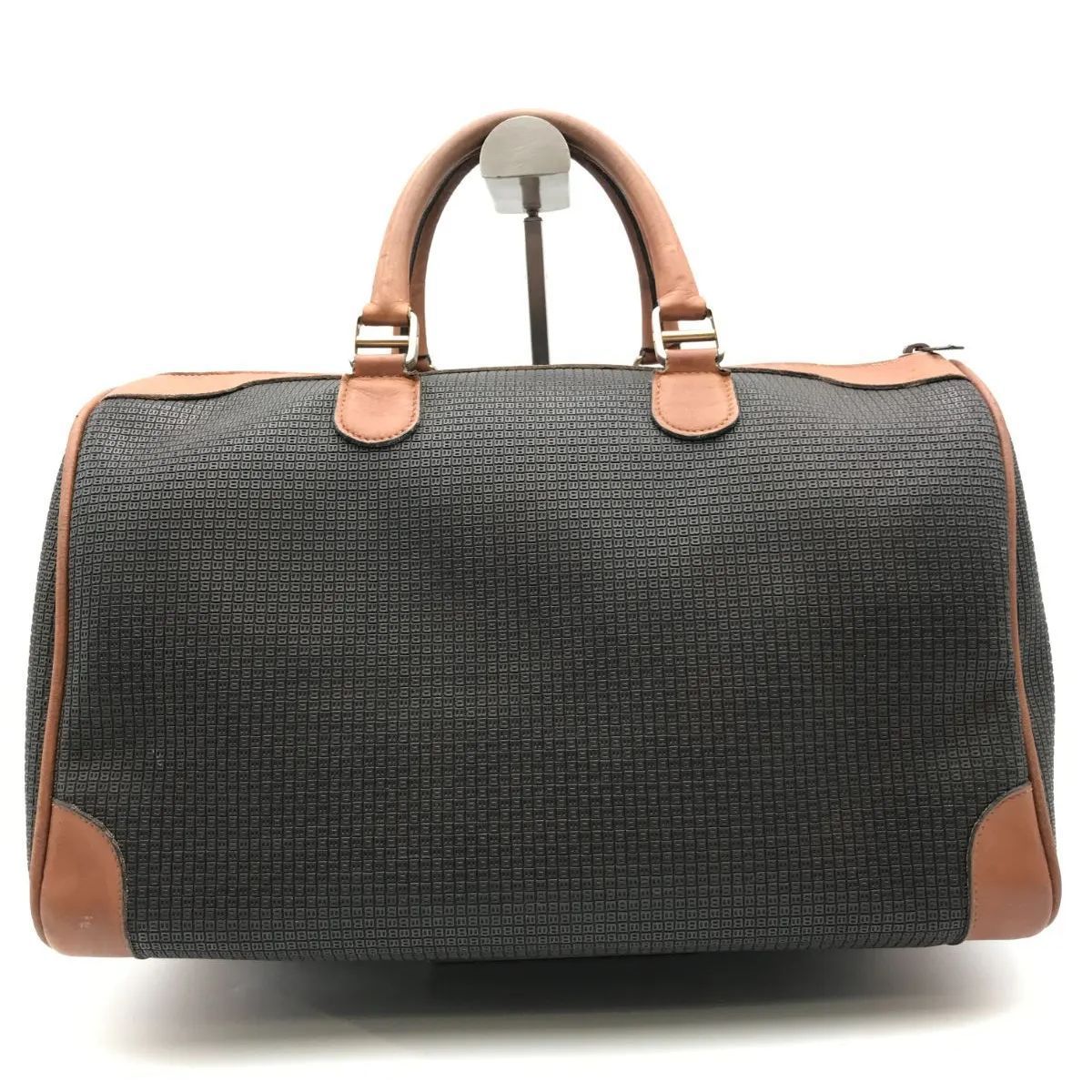 Bally バリー ボストンバッグ ミニボストン Bロゴ総柄 PVC×レザー