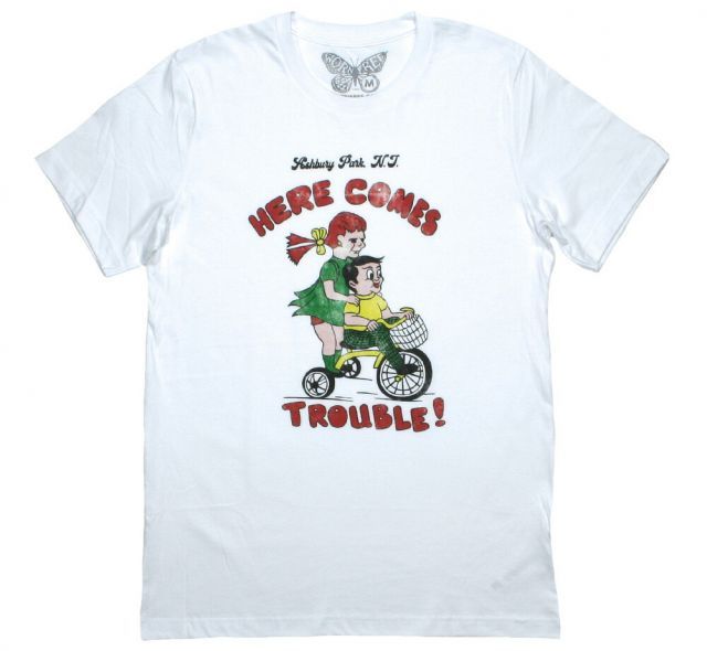 [Worn Free] Johnny Ramone / Here Comes Trouble Tee 2 (White) - [ウォーン・フリー] ジョニー・ラモーン Tシャツ