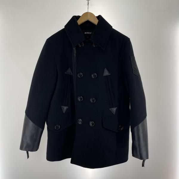 【中古】AVIREX NAVAL PEAJACKET L 6122143 サイズL 黒 アヴィレックス[91]
