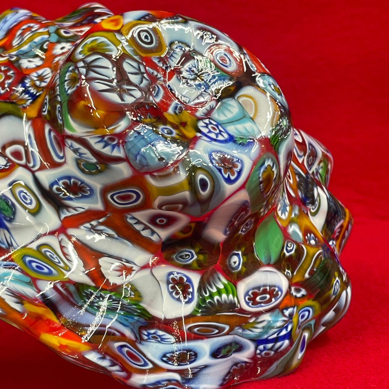 MURANO ムラーノ ベネチアンガラス ミルフィオリ アートボウル 小皿