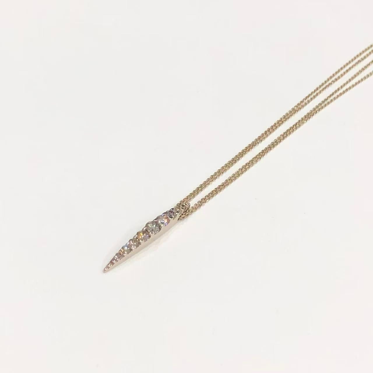 カシケイ KASHIKEY ネイキッド ネックレス K18BG ダイヤモンド 1.00ct クロス 2連 45cm レディース【中古】