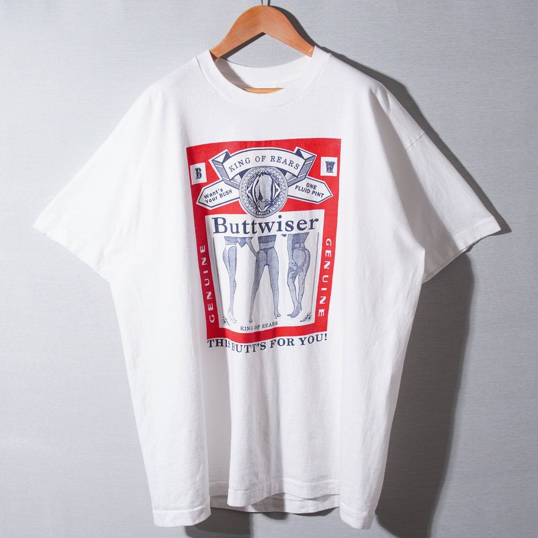 美品 90s USA製 バドワイザー Budweiser Tシャツ XL ホワイト フルーツ