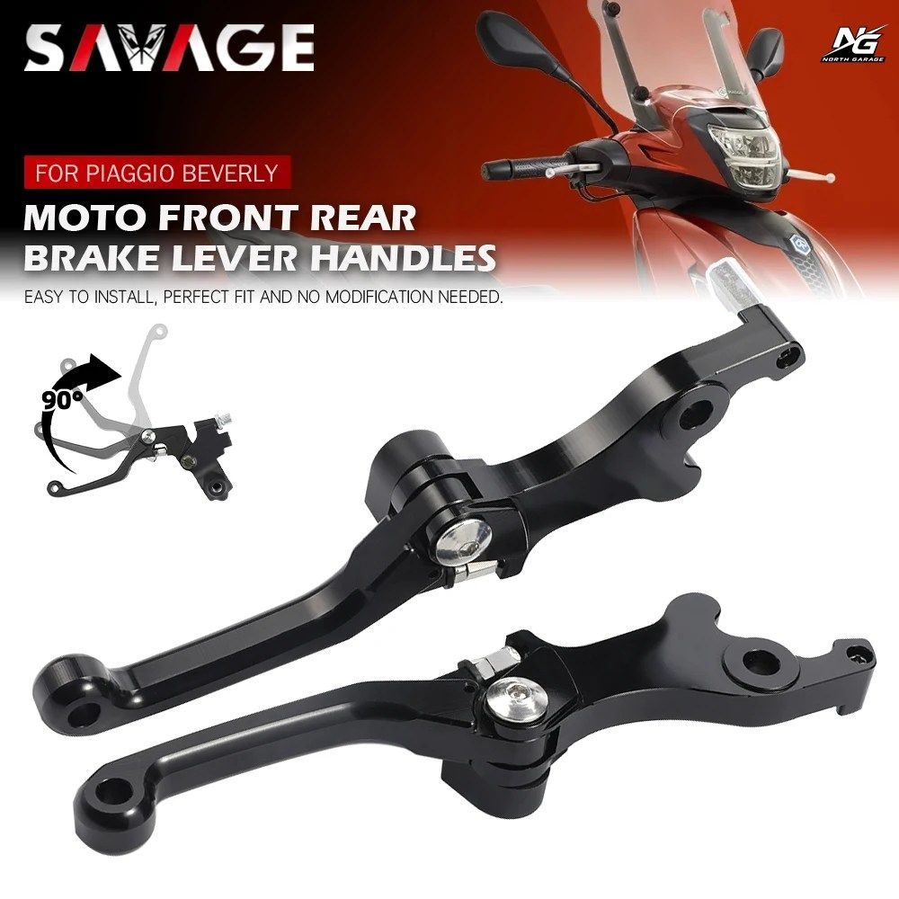 フロント/リアブレーキレバー PIAGGIO BEVERLY 300 400 2021 - 23 オートバイピボット折りたたみハンドルコントロールレバー