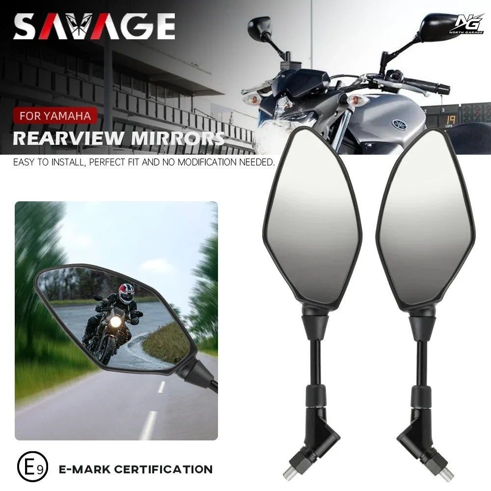 E9 ミラー ヤマハ XJ6 FZ6 N/S FZ8 FZ1N XSR 700 900 XJR1300 XJR1200 XJR 1300 オートバイ用バックミラー