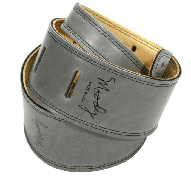[Moody Leather] Leather Backed Guitar Strap [Standard / 2.5