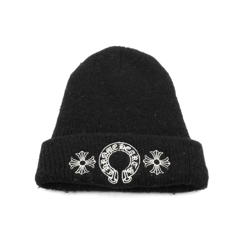 クロムハーツ CHROME HEARTS 【 WOOL WATCH CAP 】 ホースシュー CH プラス 刺繍 ニット キャップ ビーニー　50793