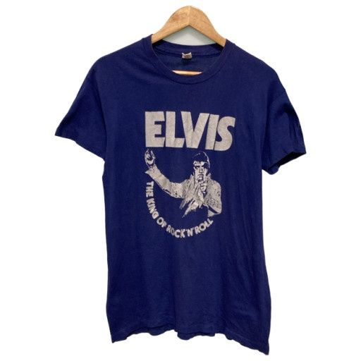 【中古】　Hanes　エルビス プレスリー　アーティストT　90s vintage　90年代　OLD　Tシャツ　半袖　トップス　クルーネック　プリント　USA製　古着　/7309