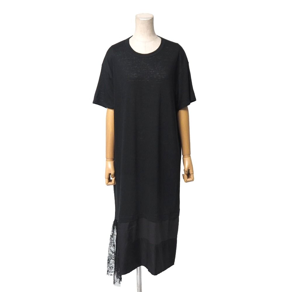 Y's Yohji Yamamoto ワイズ ヨウジヤマモト ワンピース サイズ1 ニット 異素材切替 半袖 ブランド古着【中古】20260609/RA9735
