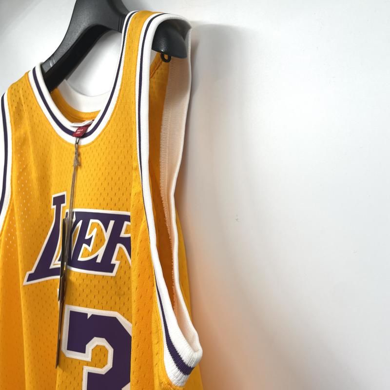 中古】NBA レイカーズ 73 ユニフォーム サイズXL イエロー/パープル[17