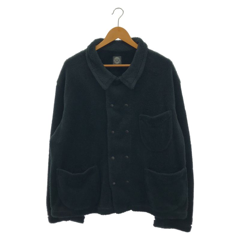 【中古】PORTER CLASSIC 20FW FLEECE FRENCH JACKET ブラック サイズL ポータークラシック[24]
