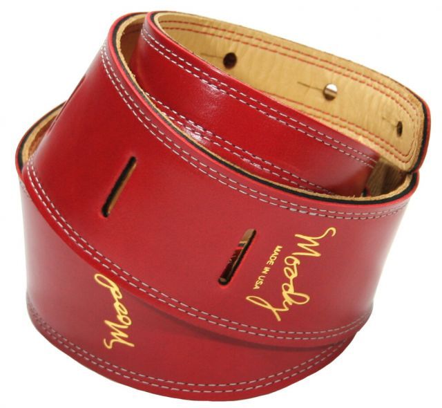 [Moody Leather] Leather Backed Guitar Strap [Standard / 2.5