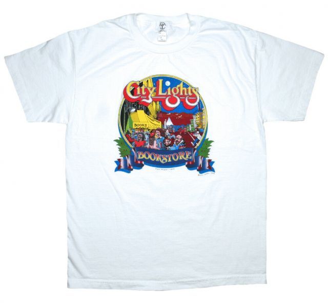 [City Lights Bookstore] Pat Ryan 1975 Tee 3 (White) - [シティ・ライツ・ブックストア] パット・ライアン Tシャツ