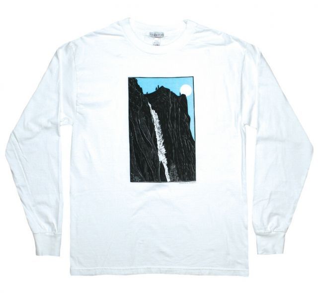 [Tom Killion] Upper Falls, Yosemite Long Sleeved Tee 2 (White) - トム・キリオン ロングスリーブ Tシャツ / アッパー・フォールズ、ヨセミテ