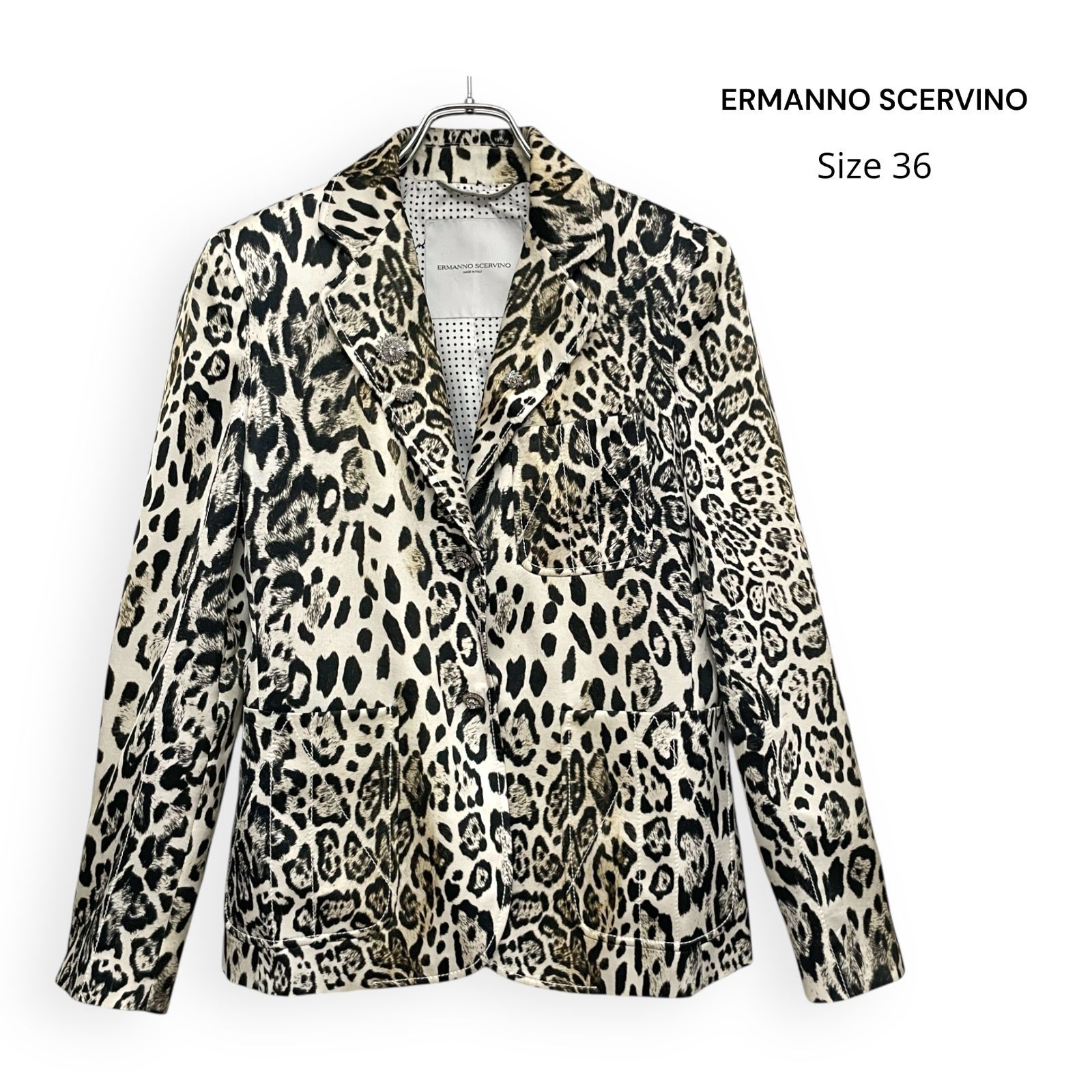 ERMANNO SCERVINO エルマンノ シェルヴィーノ レオパード テーラード 