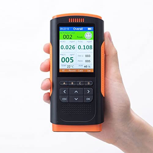 サンワサプライ アウトレット 空気汚染測定器 PM2.5 PM1.0 PM10 ホルムアルデヒド 花粉 黄砂 TVOC 温度 湿度 屋内/屋外 バッテリー内蔵 CHE-PM25kk
