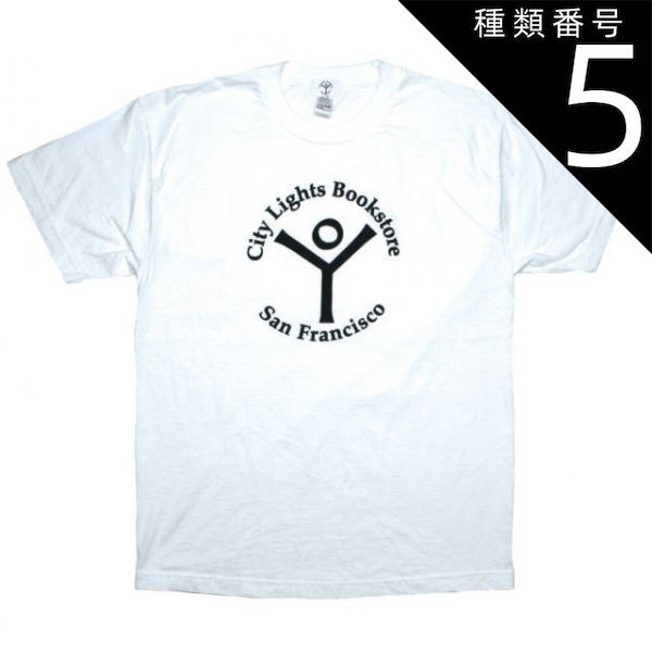 種類5：XX-Large [City Lights Bookstore] Logo Tee 7 (White/Black) - シティ・ライツ・ブックストア Tシャツ