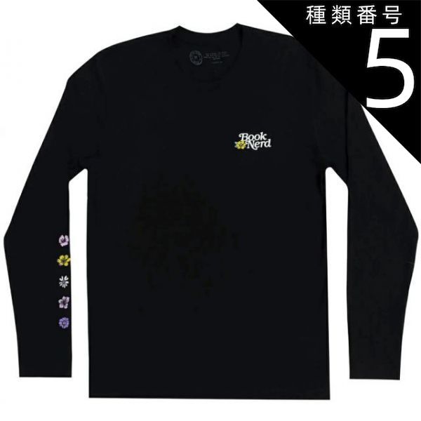 種類5：XX-Large [Out of Print] Book Nerd Floral Long Sleeved Tee (Black) - [アウト・オブ・プリント] ブック・ナード Tシャツ