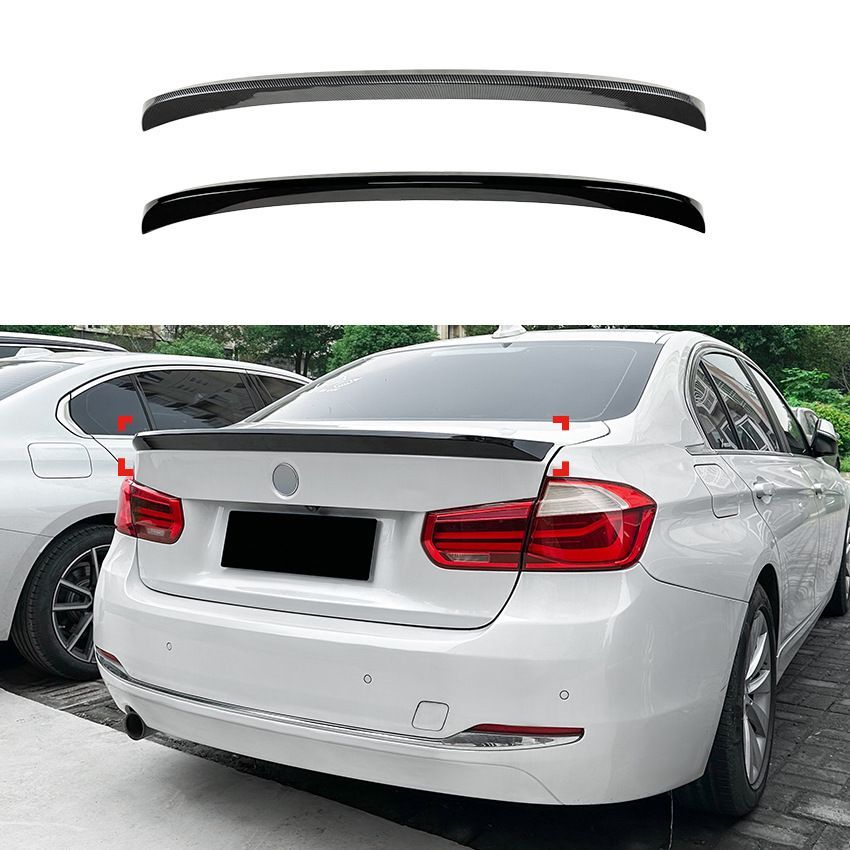 ビーエムダブリュー BMW 3シリーズ 3 Series F30 2013-2019 318i 320i 325i対応 CSLデザイン リアスポイラー トランクスポイラー ピアノブラック カーボン調 後ろ姿を引き締めるスポーティ外装パーツ ドレスアップ用