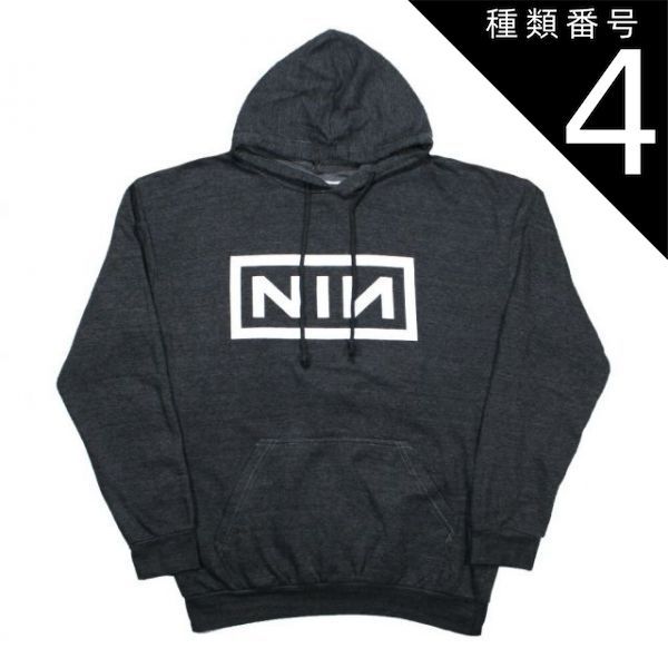 種類4：X-Large Nine Inch Nails / Classic Logo Hoodie 2 (Charcoal Grey) - ナイン・インチ・ネイルズ フード パーカ
