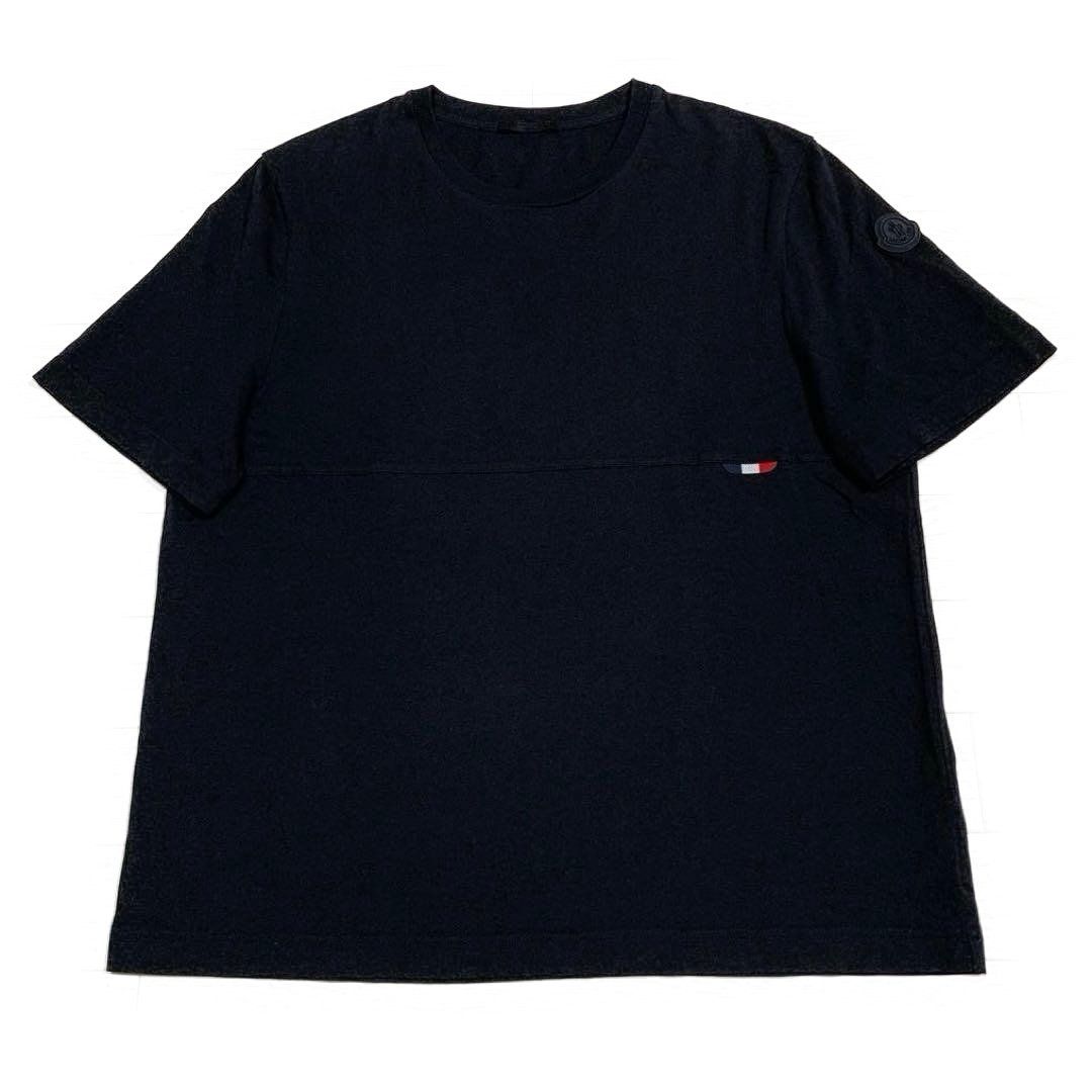 モンクレール　ブラックラバーワッペン　M 黒　Tシャツ　5S581