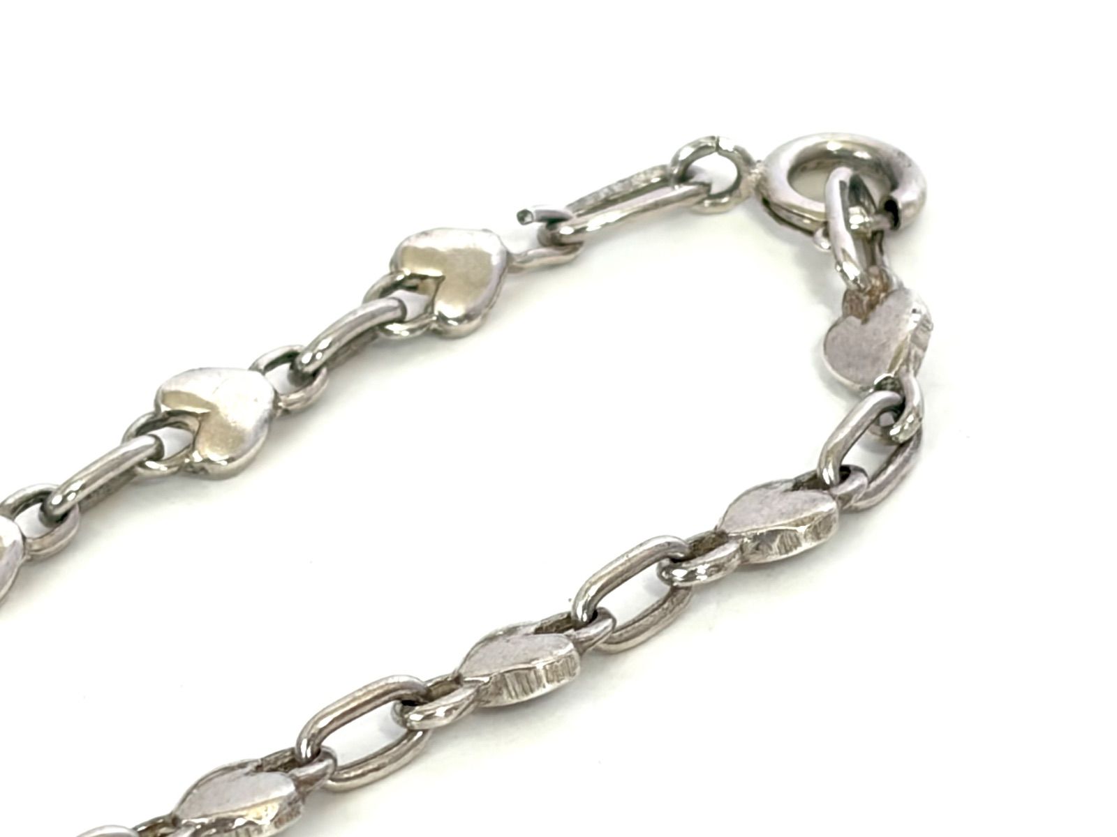 Tiffany&Co. ティファニー Sterling Silver スターリング シルバー 925 パフハート ブレスレット ヴィンテージ 保存袋付 難あり